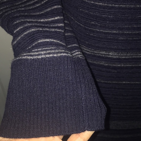 Sz M Cremieux Knit Sweater Dress Dark Blue/Gray - Picture 4 of 4